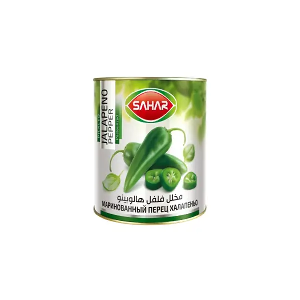 Перец халапеньо резаный SAHAR 3100мл/3000гр/1500гр ж/б, 4шт/кор
