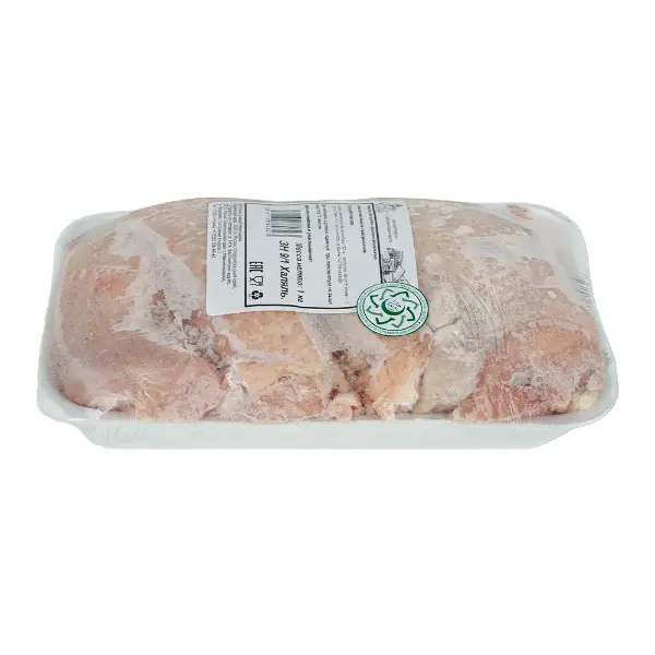 Курица окорочок без кости с кожей зам. ИП Поляков подложка 1кг, ~12кг/кор