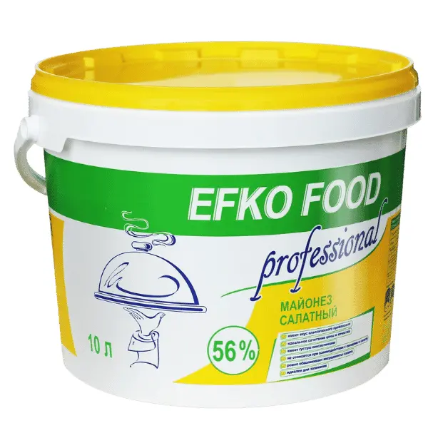 Майонез EFKO FOOD professional 56% 10л/9,8кг ведро