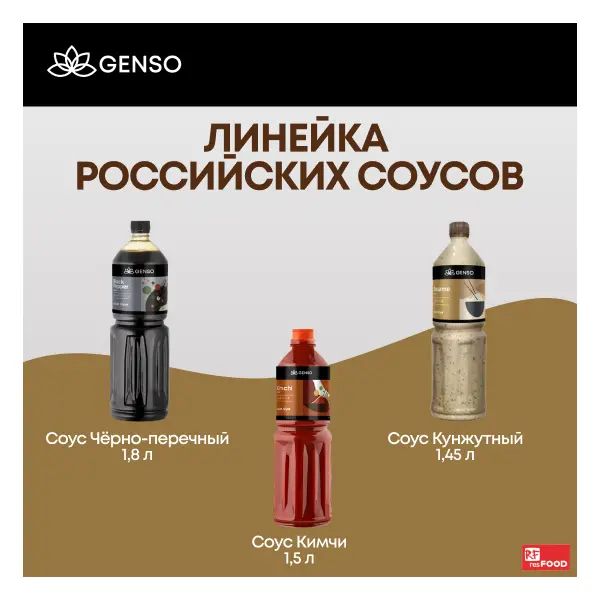 Соус кунжутный Asian style Genso Resfood 1,45л, 6шт/кор, Россия