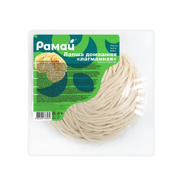 Лапша домашняя Лагманная Рамай 600гр, 6шт/кор