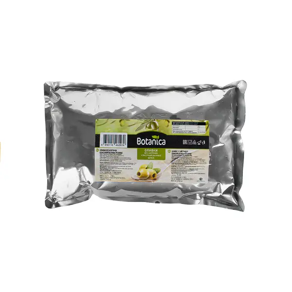 Оливки целые б/к 240-260 Botanica 1700мл/1700гр/850гр, 10шт/кор, Испания