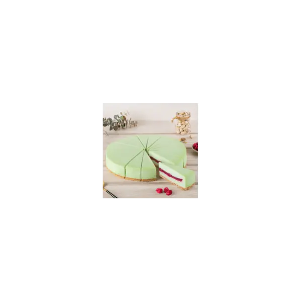 Пирог сырный чизкейк с фисташкой и малиной Betty's cake 125гр, 16 порций/2кг/шт, 5шт/кор