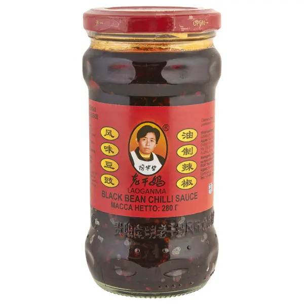 Соус из черных соевых бобов Laoganma 280гр, 24шт/кор, Китай