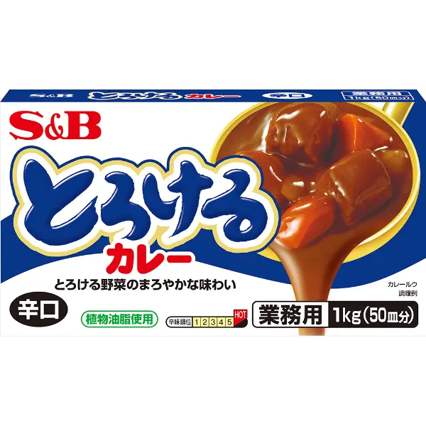 Соус Карри острый S&B 1кг брикет, 20шт/кор