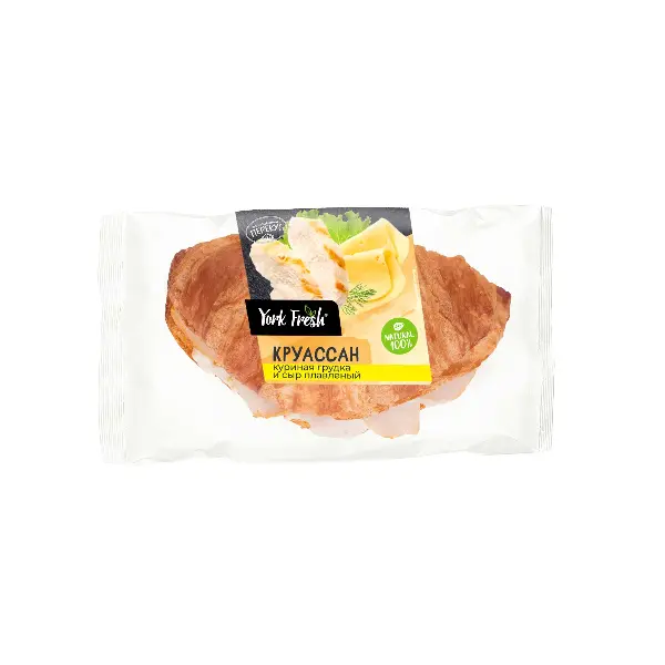 Круассан с куриной грудкой и плавленым сыром YORK FRESH 115гр, 6шт/кор