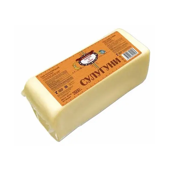 Сыр полутвердый Сулугуни Басни о сыре 40%, брус 2,6кг шт