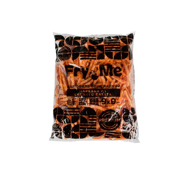 Картофель фри сладкий батат 9*9 Fry Me 2,5кг, 5шт/кор