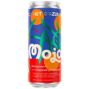 Напиток сокосодержащий Апельсин-Розмарин Mojobotanica 0,33л ж/б, 12шт/кор