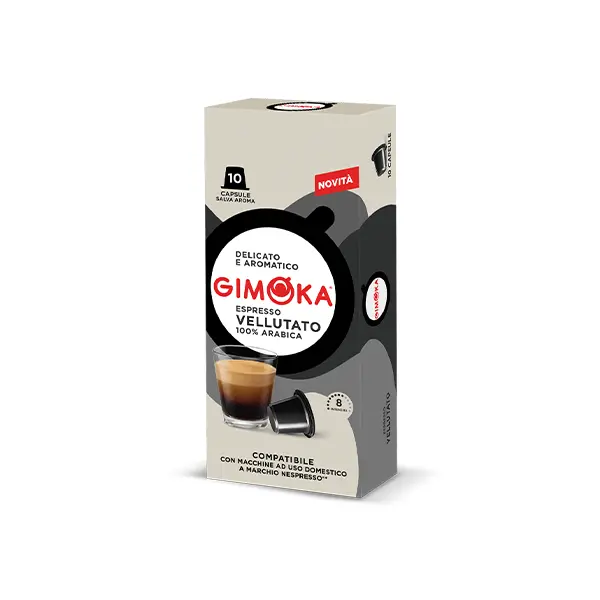Кофе капсульный формата Nespresso Classic Vellutato Gimoka 10 капсул, 90гр, 20шт/кор