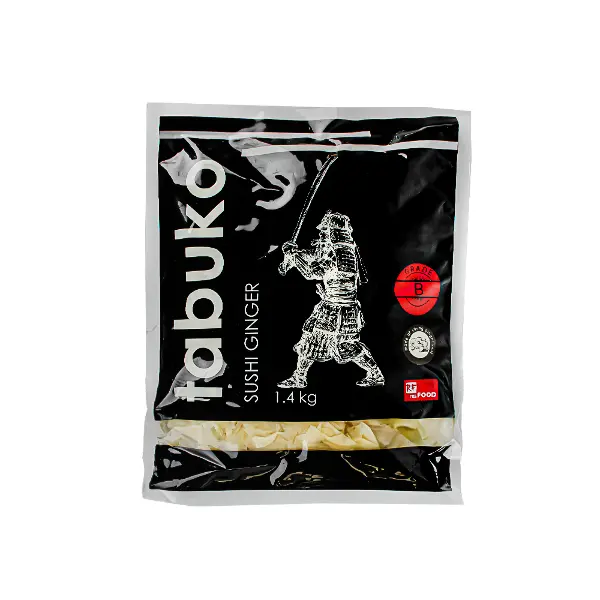 Имбирь маринованный белый грейд B Tabuko Resfood 1,4кг, вес сухого вещ-ва 1кг, 10шт/кор, Китай