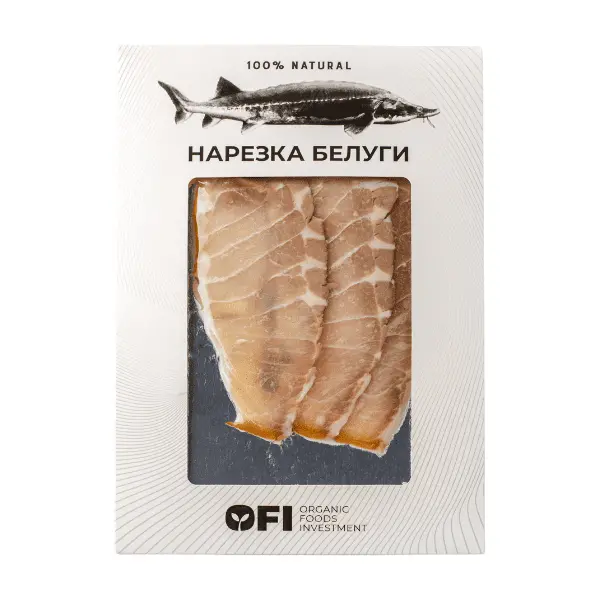 Белуга ломтики х/к OFI Caviar 100гр, 30шт/кор