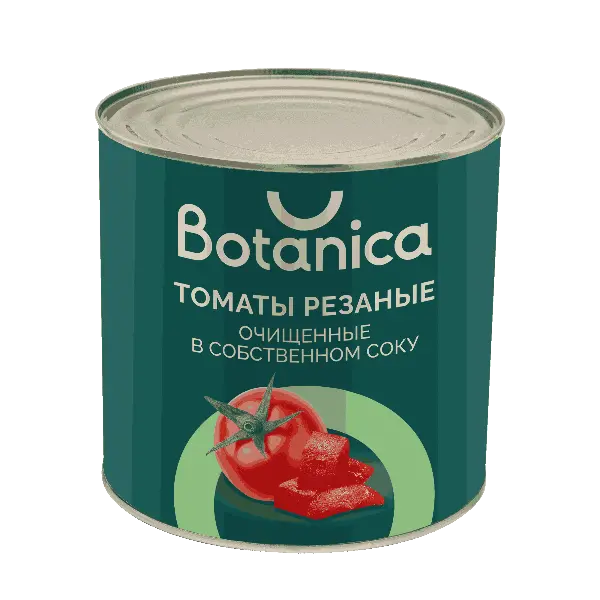 Томаты резаные очищенные в с/с Botanica 2650мл/2500гр/1700гр, 6шт/кор, Италия