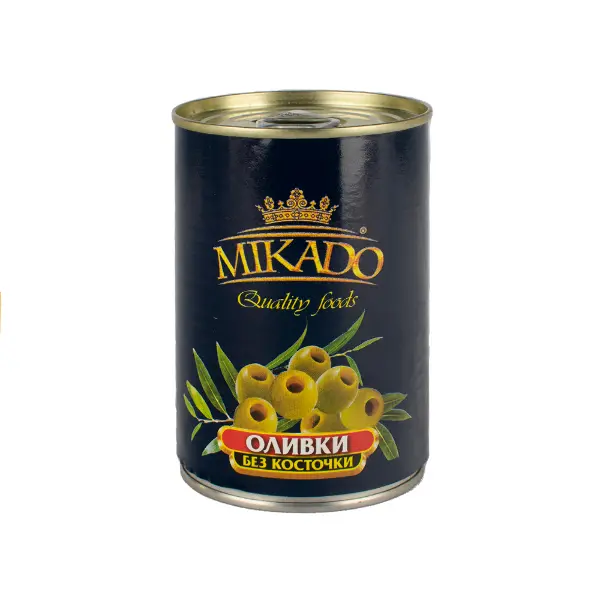 Оливки зеленые б/к MIKADO 314мл/280гр/90гр, 12шт/кор