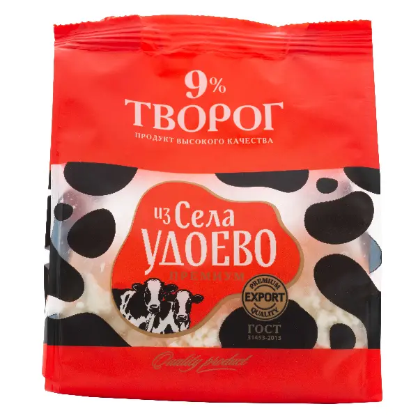 Творог 9% Из села Удоево 315гр, 6шт/кор