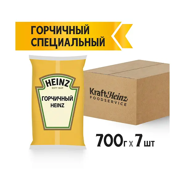 Соус горчичный Heinz 700гр, 7шт/кор, Россия