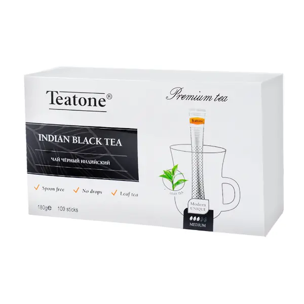 Чай черный Индийский Teatone 1,8гр, 100 стиков/шт, 5шт/кор