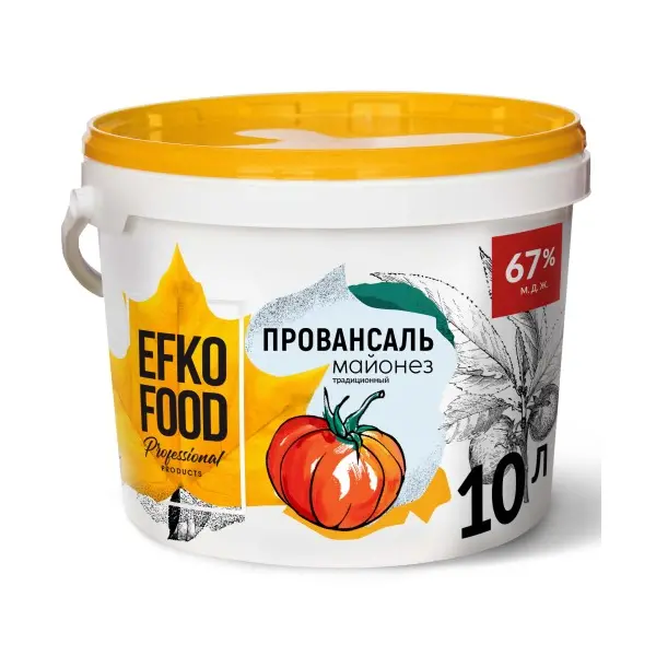 Майонез EFKO FOOD professional универсальный 67% 10л/9,34кг ведро