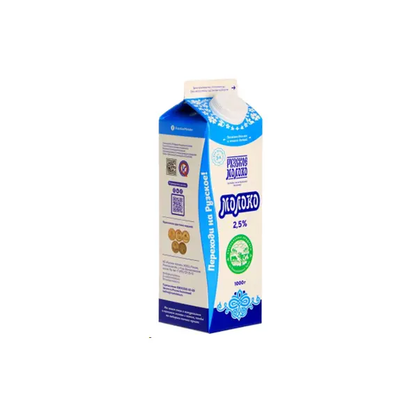 Молоко 2,5% Рузское молоко 1кг, 8шт/кор