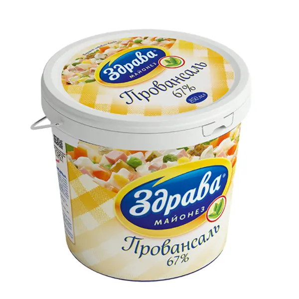 Майонез Провансаль 67% Здрава 940мл/800гр ведро, 6шт/кор