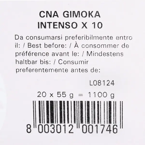 Кофе капсульный формата Nespresso Classic Intenso Gimoka 10 капсул, 90гр, 20шт/кор