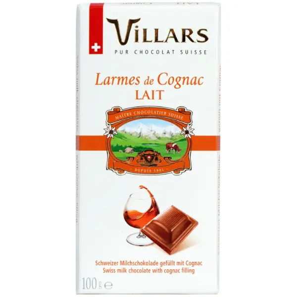 Шоколад Молочный с коньяком Реми Мартин Villars 100г Швейцария