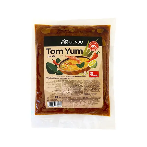 Паста Том Ям острая Genso Resfood 400гр, 24шт/кор, Таиланд