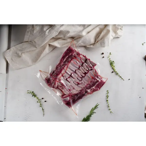 Баранина корейка 8 ребер зачищенная с/м Bravo Meat ~1кг, ~4кг/кор