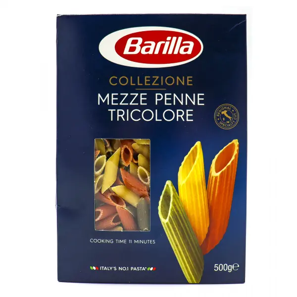 Макароны Barilla Мецце Пенне трехцветные 500г (1415)
