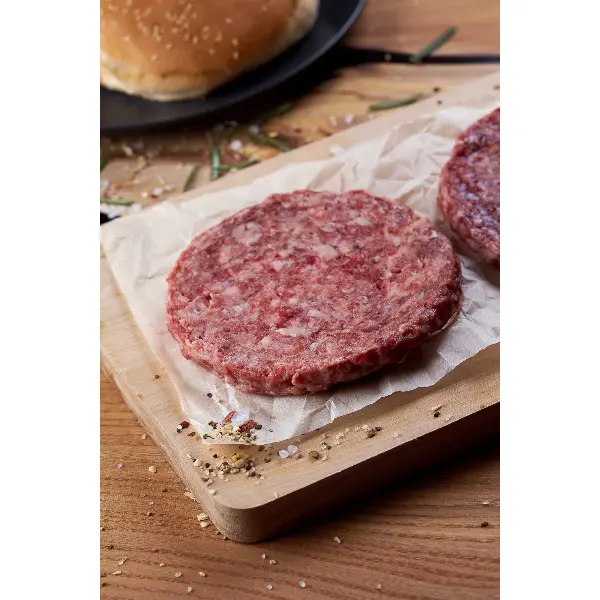 Котлета для гамбургера из мраморной говядины Carne Fumo ИП Астапенко 150гр, 900гр/упак, 3,6кг/кор