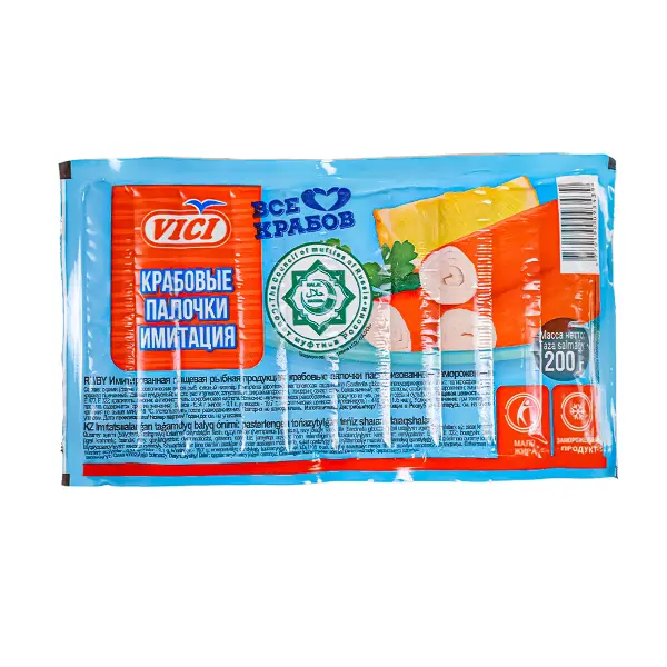 Крабовые палочки с/м халяль VICI 200гр, 12шт/кор