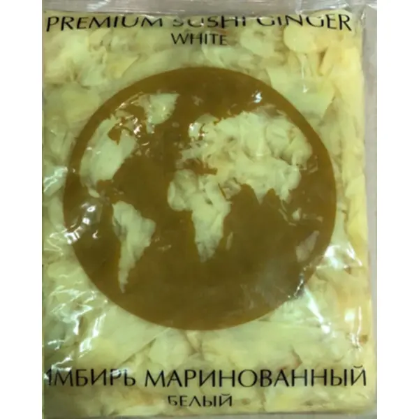 Имбирь маринованный белый 1,4кг, вес сухого вещ-ва 1кг, 10шт/кор
