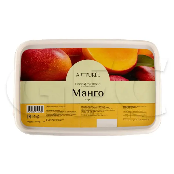 Пюре Манго Artpuree 1кг, 6шт/кор