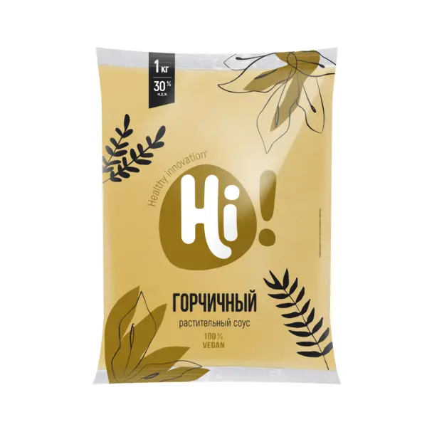 Соус на растительной основе горчичный веганский 30% Hi 1кг балк, 10 шт/кор