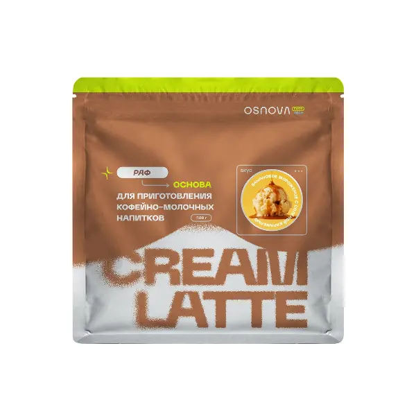 Смесь вкусоароматическая Cream Latte Банановое мороженое с сол. карамелью OsnovaTech 500гр, 10шт/кор