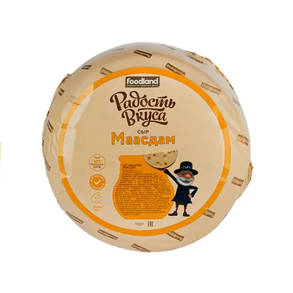 Сыр Маасдам 45% Радость вкуса ~7,5кг, ~15кг/кор