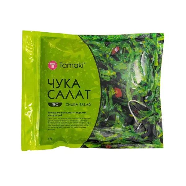 Салат Чука из морских водорослей замороженный Tamaki Pro 1кг, 10шт/кор