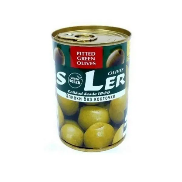 Оливки зеленые б/к SLER 280г*12 ж/б