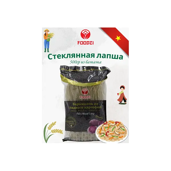 Вермишель из сладкого картофеля FOODZI 500гр, 24шт/кор