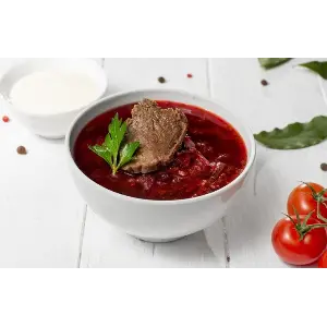 Борщ со свежей капустой и мясом говядины AMK Foods 250гр, 12шт/кор