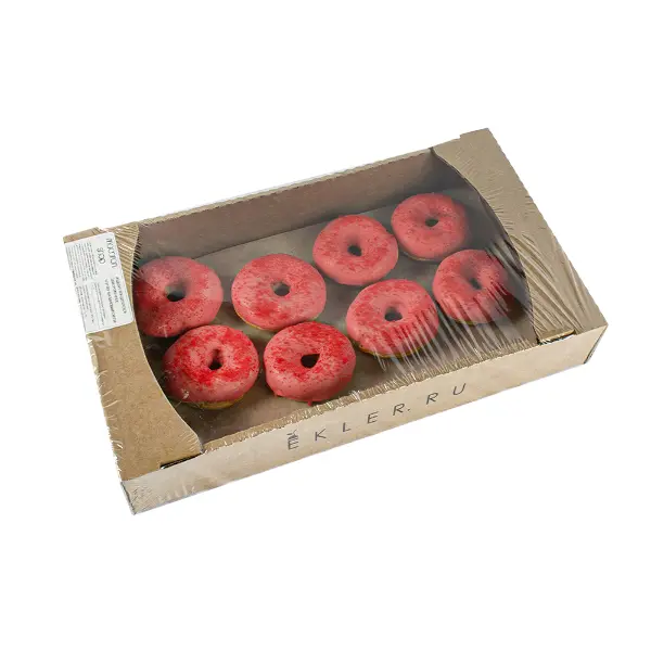 Пирожное круглер Малиновый смузи Macaronshop 50гр, 8шт/кор
