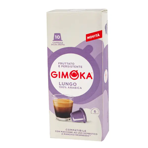 Кофе капсульный формата Nespresso Classic Lungo Gimoka 10 капсул, 90гр, 20шт/кор