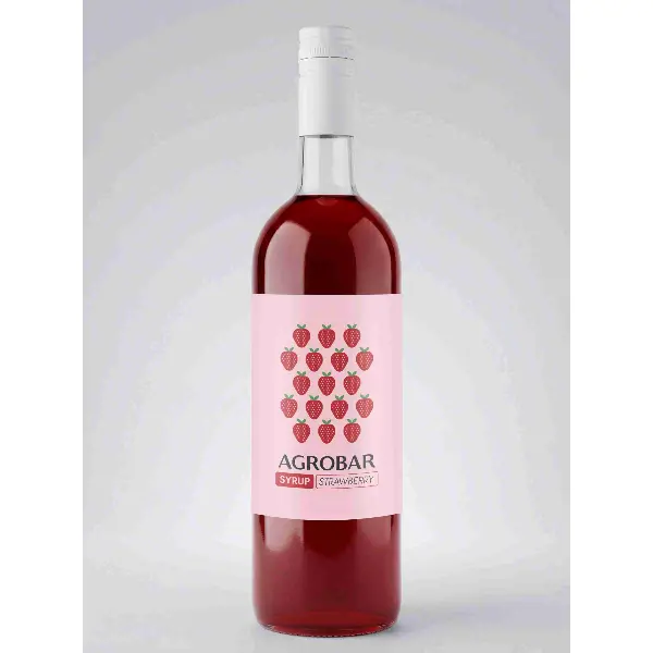 Сироп Клубника AGROBAR SYRUP 1л, 6шт/кор