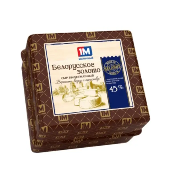 Сыр выдержанный "Белорусское золото" 45% ~2кг