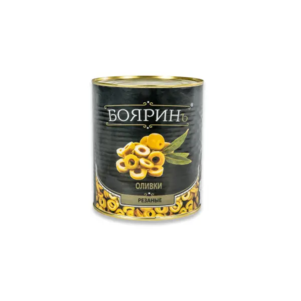 Оливки резаные Бояринъ 3100мл/3100гр/1560гр ж/б, 6шт/кор, Египет