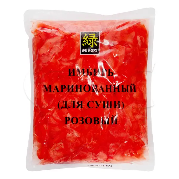 Имбирь маринованный розовый Мидори 1кг, 10шт/кор