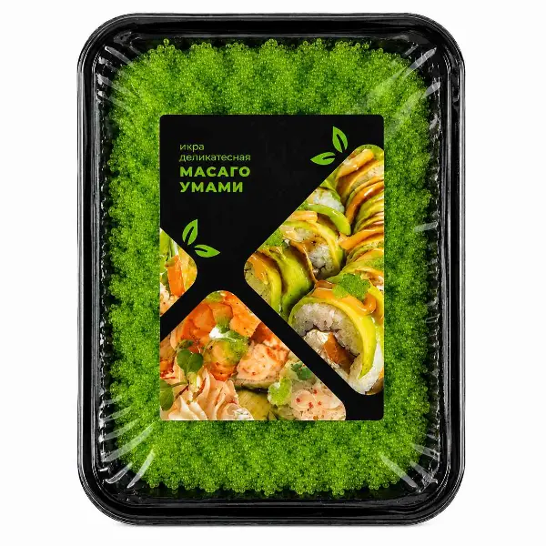 Икра Масаго Голд зеленая Умами 500гр, 6шт/кор