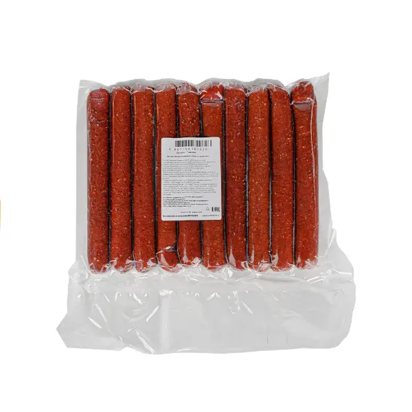 Сосиски для гриля и хот-дога из говядины L18см Ø24мм ИП Полоусов 800гр, 10шт/кор