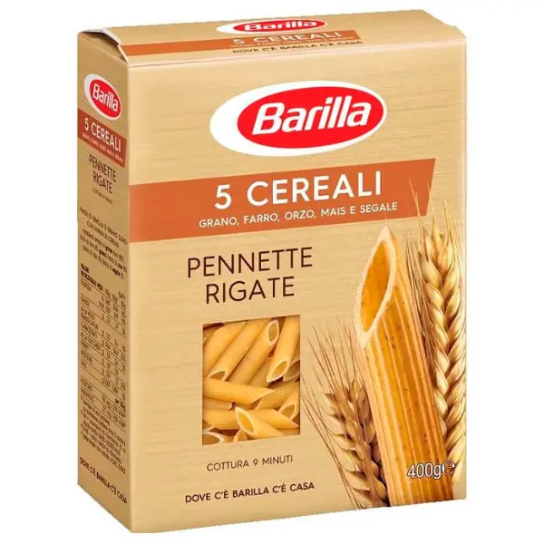 Макароны Barilla Пенне Ригате 5 злаков со злаковой смесью 450г*14