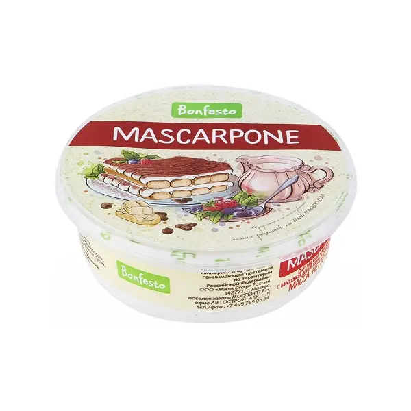 Сыр мягкий Маскарпоне Bonfesto с м.д.ж. 78% 250г*6
